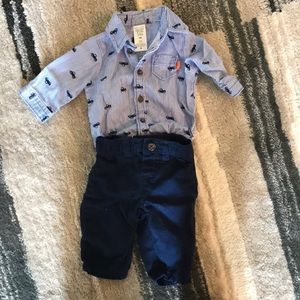 Button down shirt with matching pants